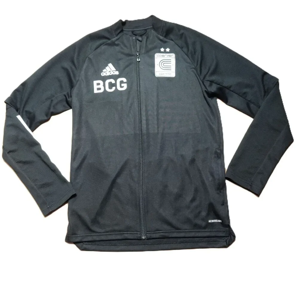 Adidas Aeroready Full Zip Track Jacket Youth XL 13-14 Black Coerver Soccer